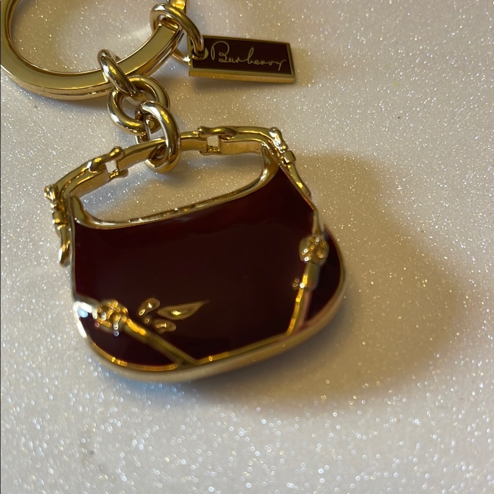 Burberry Gold and Brown Keychain/Bag Clip Accessory - Picture 2 of 7